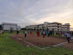 Conducting Volley ball onthe account of National sports day (1)