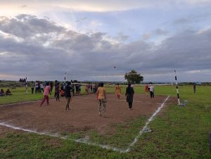 Conducting Volley ball onthe account of National sports day (2)