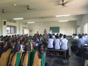 Students attending Anti Parthenium awareness programme