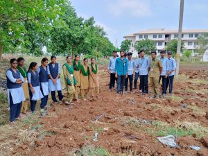 Cross Staff survey in college farm by First year students ( 2023 Admitted batch) (1)