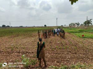 First year students ( 2023 Admitted Batch) are doing field surveys and Ranging in College farm (2)