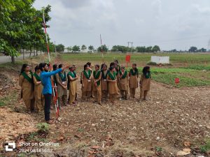 First year students ( 2023 Admitted Batch) are doing field surveys and Ranging in College farm (4)