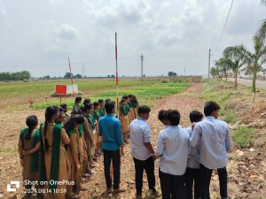 First year students ( 2023 Admitted Batch) are doing field surveys and Ranging in College farm (5)